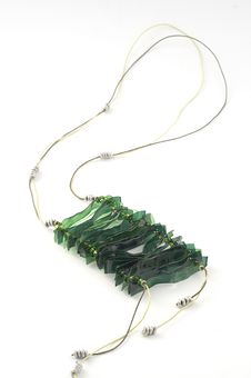 Ecojewelry Necklace From Recycled Plastic Bottles Royalty Free Stock Photos