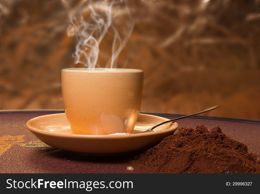 A coffee's cup espresso, nero, hot. A coffee's cup espresso, nero, hot.