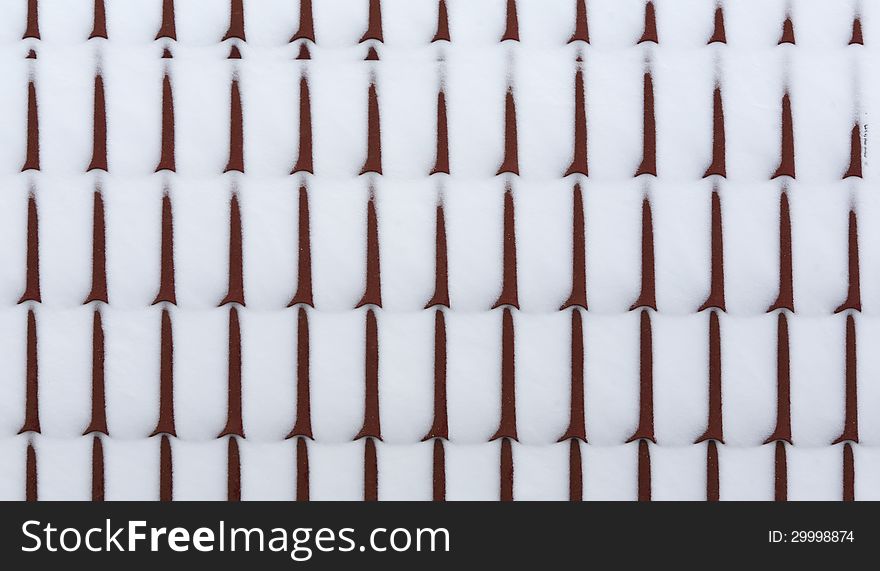 Snow On Metal Tiles Roofing