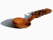 Romanian Wooden Spoon Royalty Free Stock Photo