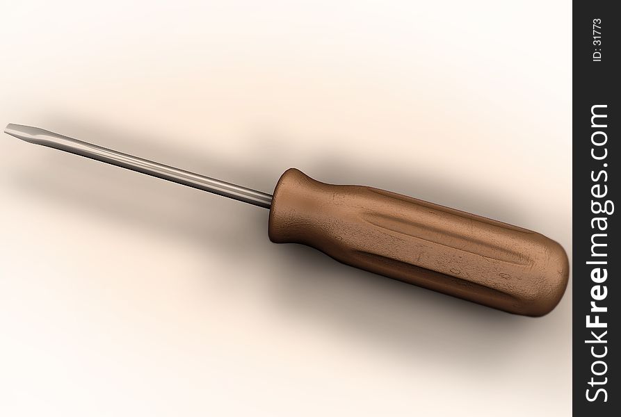 My 3D rendering of a screwdriver. Brown tones. My 3D rendering of a screwdriver. Brown tones.