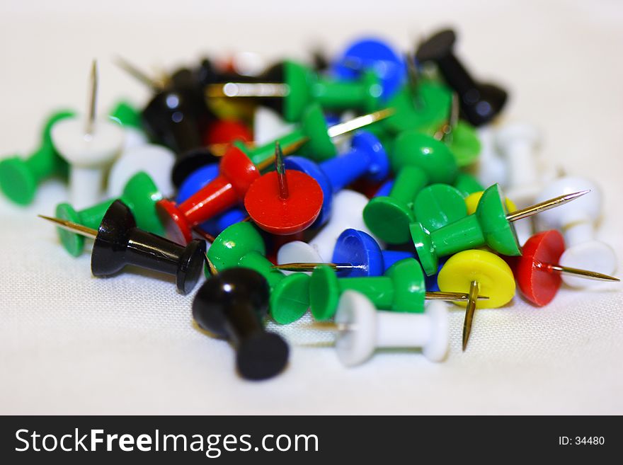 Colored pins...