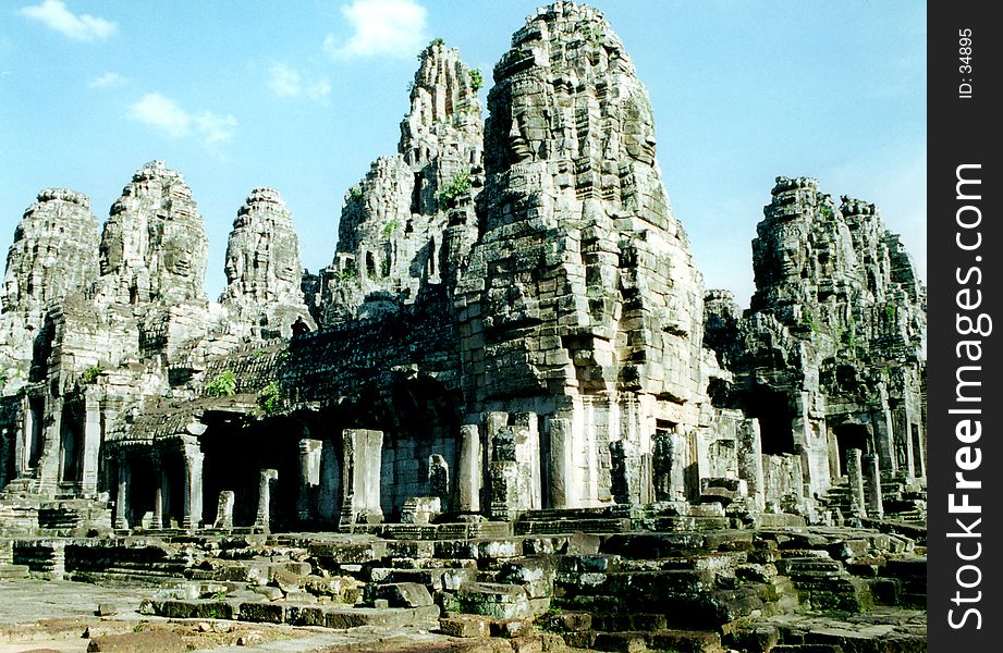 The Bayon Complex In Angkor, Cambodia