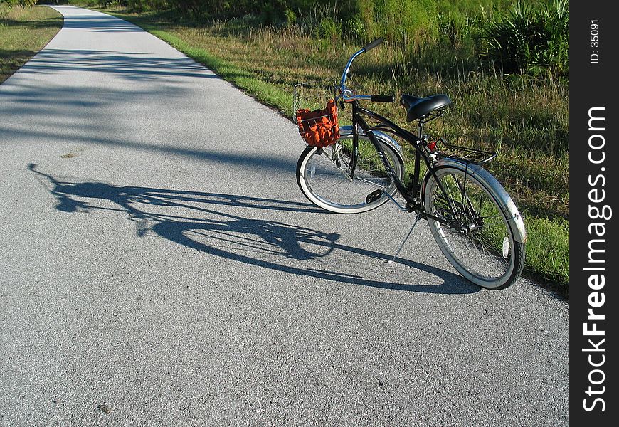 On a bike trail at a county park in Florida. On a bike trail at a county park in Florida