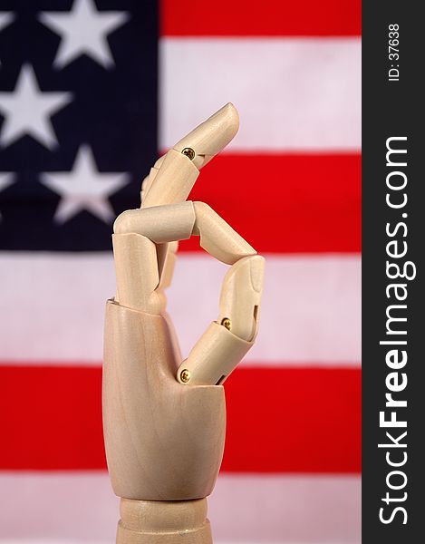 Photo of a Mannequin Hand Making The OK Symbol.