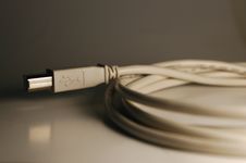 Coiled USB Cable Stock Image