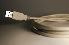 Coiled USB Cable Stock Photography