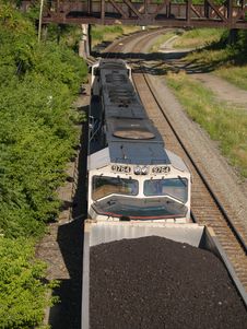 Above The Coal Train Royalty Free Stock Images