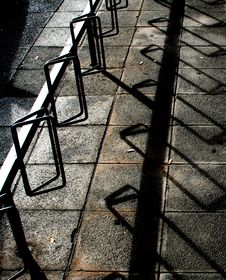 Shadowplay On Bike Stand Stock Photos Shadowplay On Bike Stand Stock Photos