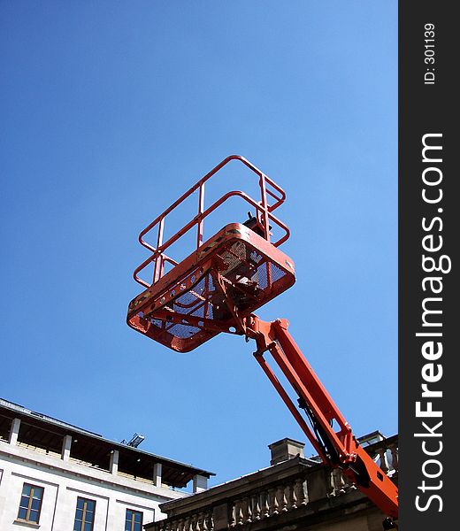 This is a crane in London's Covent Garden. This is a crane in London's Covent Garden.