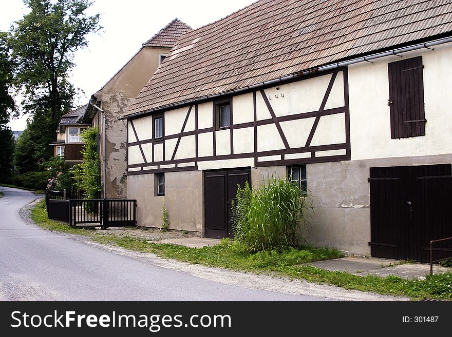 Halftimbered house in germany, saxony
