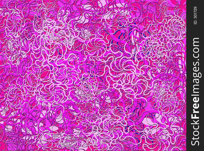 Hot pink background and graphic with swirls and lines. Hot pink background and graphic with swirls and lines.