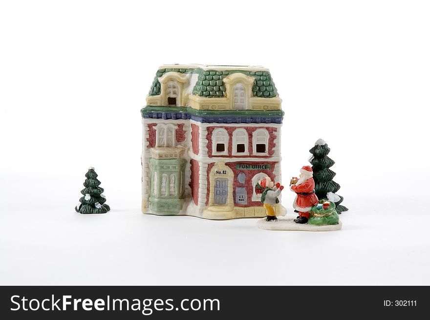 Part of a ceramic Christmas Village. The Post Office