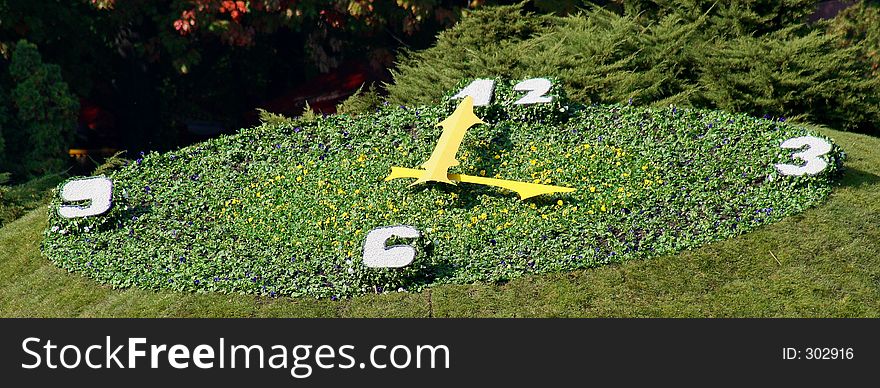 Clock outdoors in a park. Clock outdoors in a park