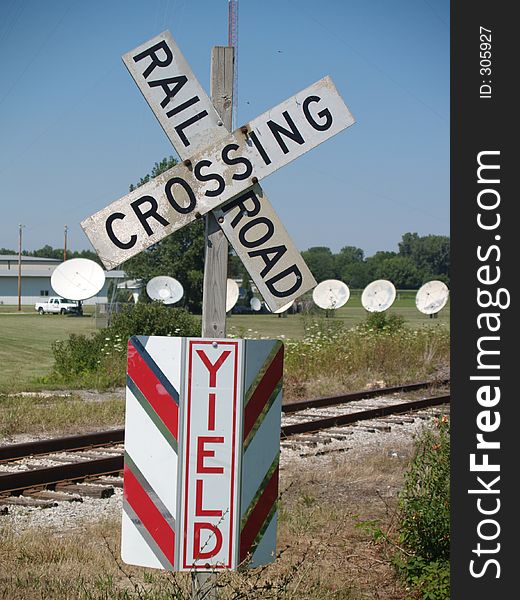 Old Railroad Crossing Crossbucks. Old Railroad Crossing Crossbucks