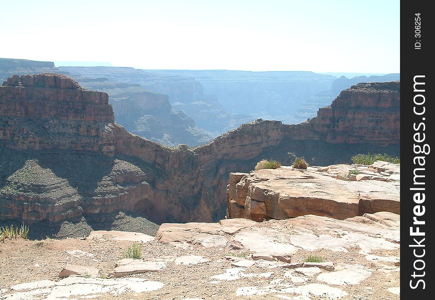 Grand Canyon rock formation in the shape of an eagle with outstretched wings. Grand Canyon rock formation in the shape of an eagle with outstretched wings