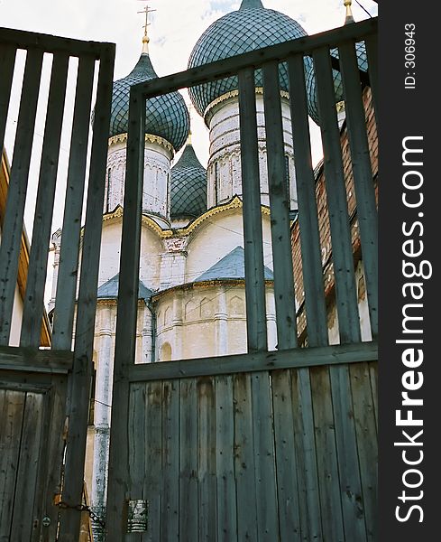 A Church through the closed gate. A Church through the closed gate