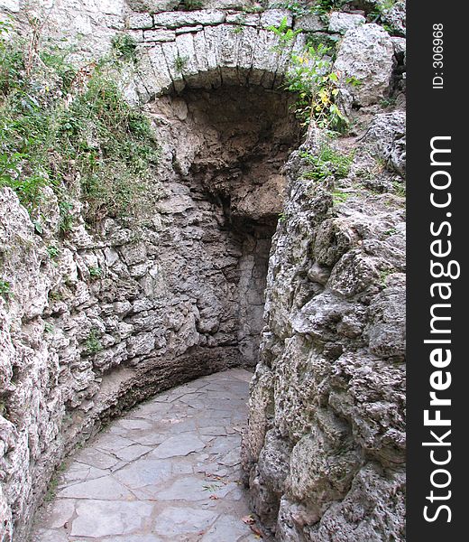 Stony path to the grotto