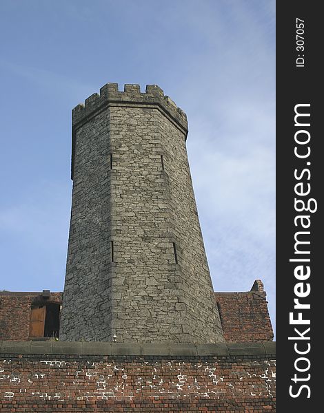 Chimney Stack in Liverpool Docks. Chimney Stack in Liverpool Docks