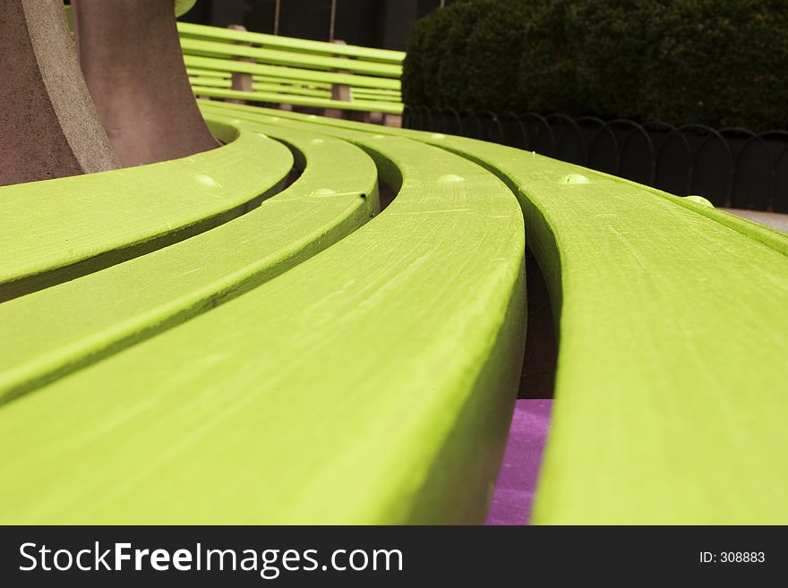 New york bench curves in great bright green