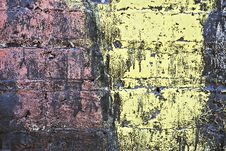 Grunge Painted Brick Wall Royalty Free Stock Images Grunge Painted Brick Wall Royalty Free Stock Images