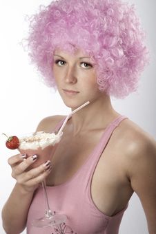 Girl In Pink Royalty Free Stock Photos Girl In Pink Royalty Free Stock Photos