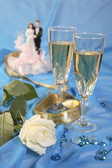 Wedding Cake Dolls, Rose Royalty Free Stock Image