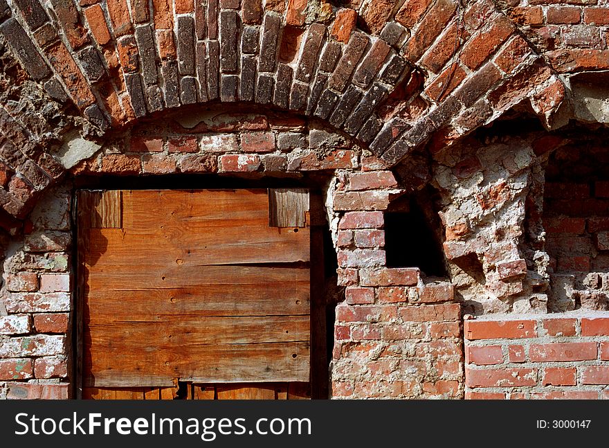 Brick wall of an old church. Brick wall of an old church.