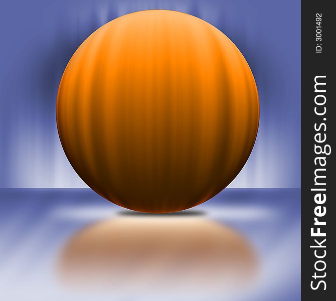 Big orange pumpkin illustration that is computer generated