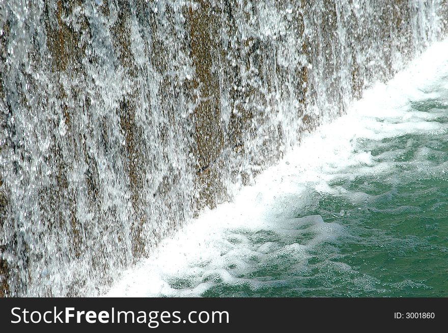 The power of a man made waterfall.