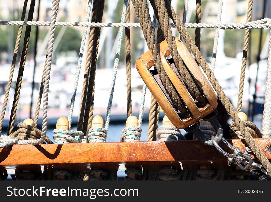 Riggings of a sailor ship