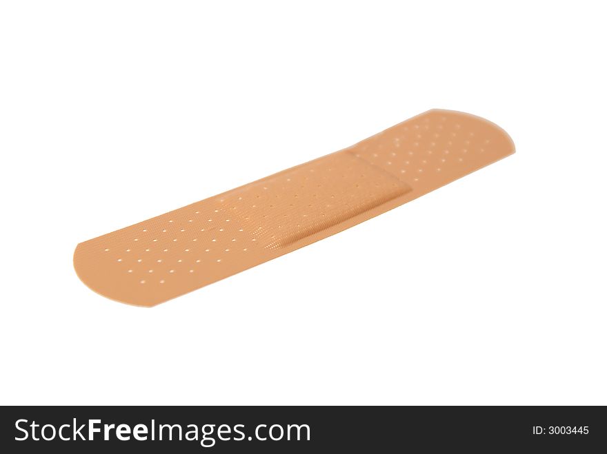 Adhesive plaster isolated on white background.