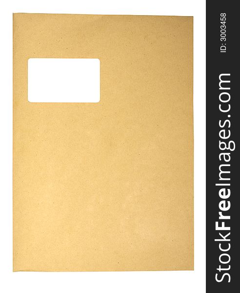 Blank envelope isolated on white background.
