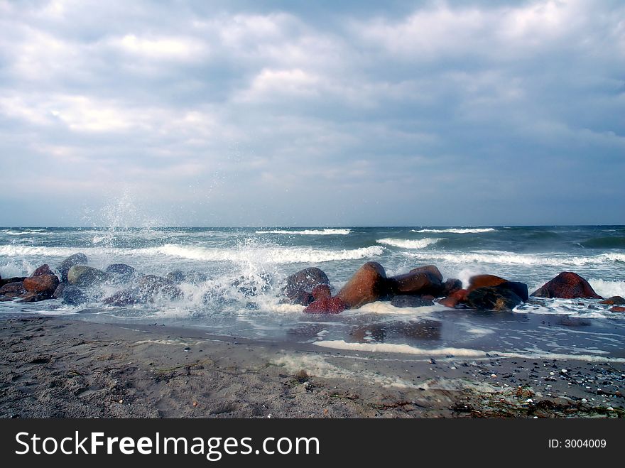 Landscape of sea at evening. Landscape of sea at evening