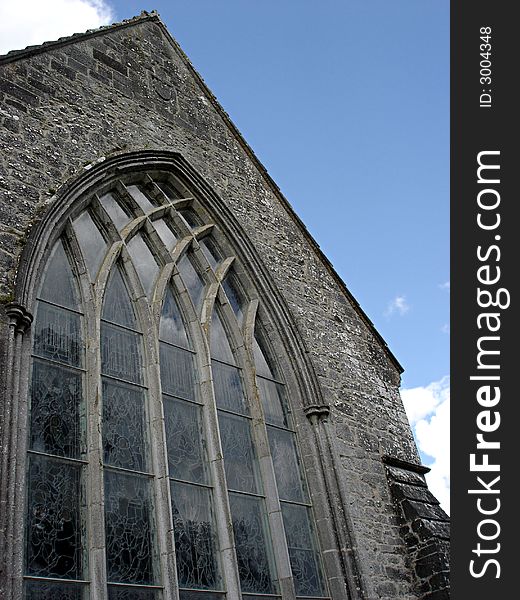 Main window of St. Nicholas church in Adare, Ireland. Main window of St. Nicholas church in Adare, Ireland