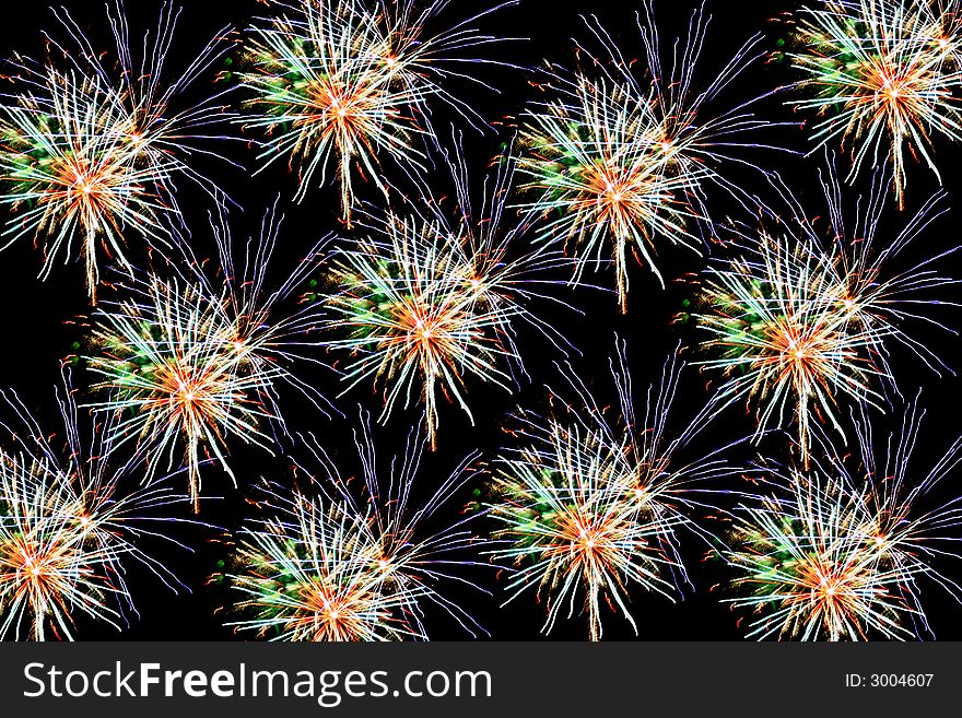 Abstract Colored Fireworks