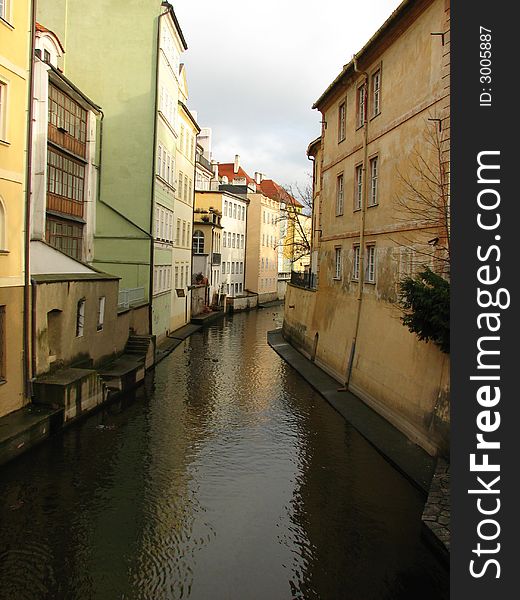 Vltava canal in Prague Czech republic