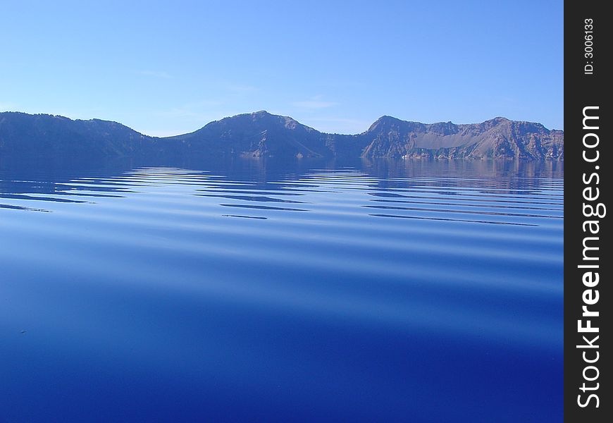 Waves on Crater Lake, Oregon