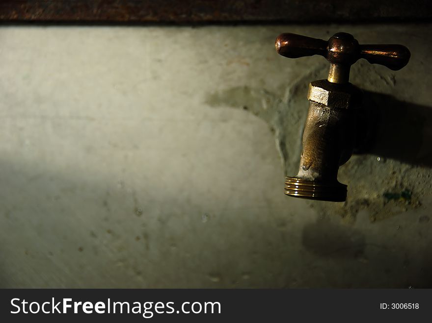 Water faucet inside a public school in the Philippines