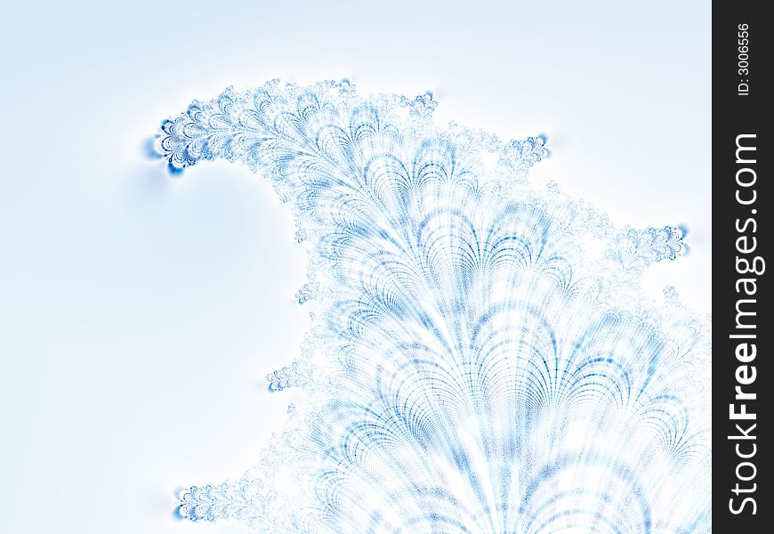 Abstract ice-flowers. Fractal image