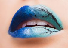 Beautiful Make Up On Lips Royalty Free Stock Photos Beautiful Make Up On Lips Royalty Free Stock Photos