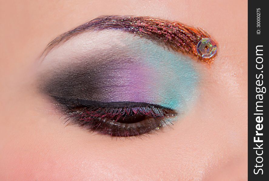 Close up of eye with creative make up