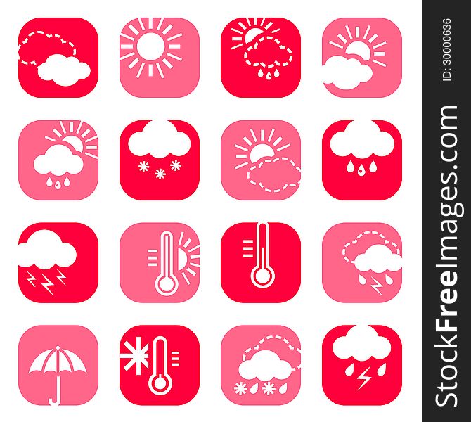 Color weather icon set