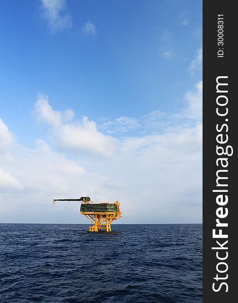 Offshore Production Platform in the Middle of Ocean for Oil and Gas Production