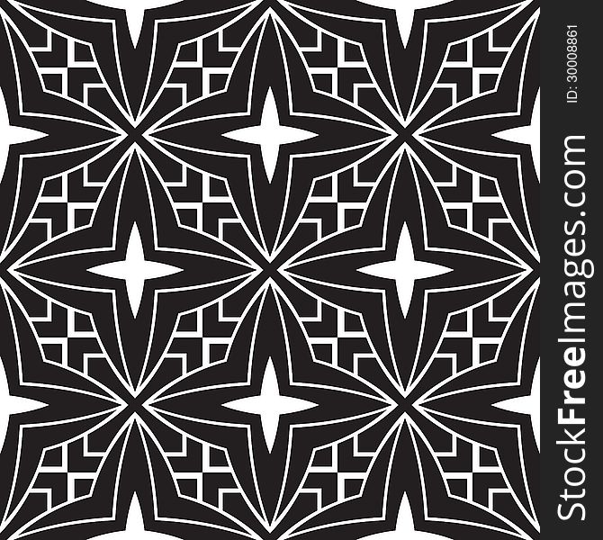 Abstract black and white background, geometric seamless pattern. Abstract black and white background, geometric seamless pattern