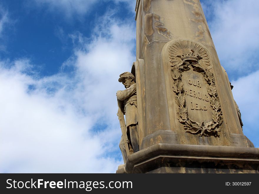 War monument of soldier