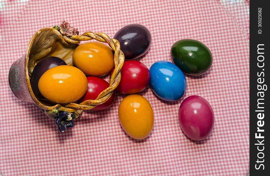 Colorful Easter eggs.Unity in Diversity.