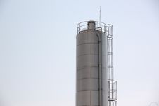 The Stainless Steel Water Tank. Royalty Free Stock Photography