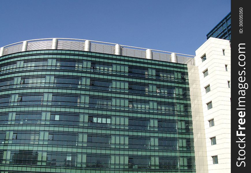 Modern building office glass windows