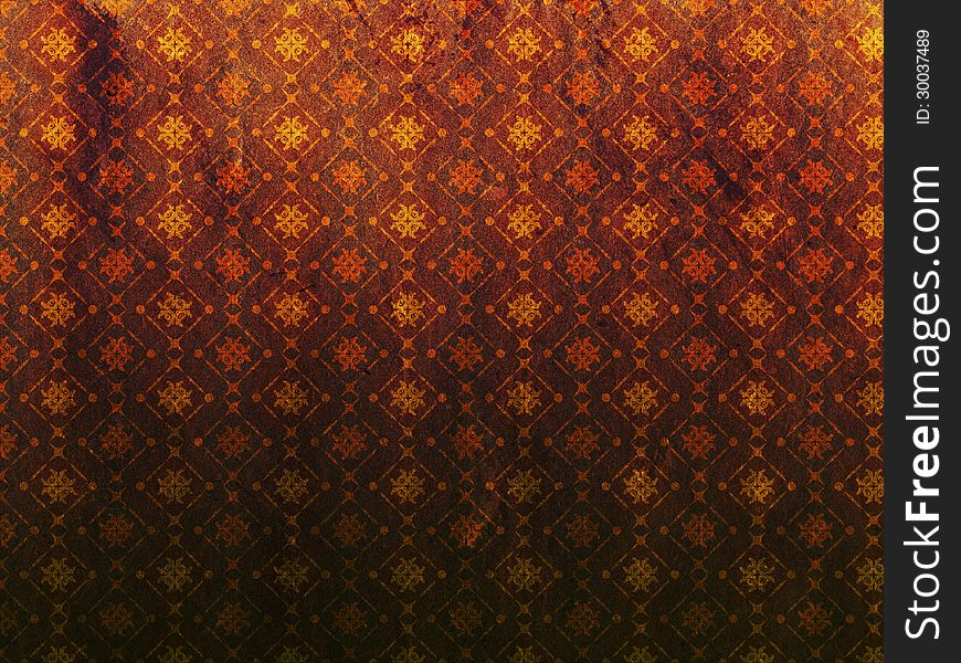 Abstract yellow grunge textured background with floral pattern. Abstract yellow grunge textured background with floral pattern.